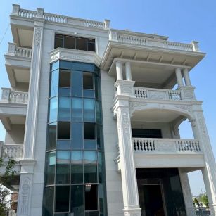 宜春 芝麻白花岗岩别墅外墙干挂效果展示