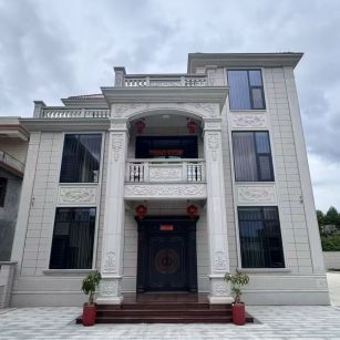 宜春 芝麻白石材别墅干挂案例展示