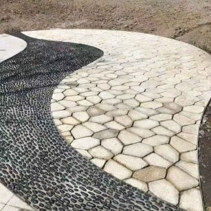 宜春 黄金麻冰裂缝室外铺装效果完美展示