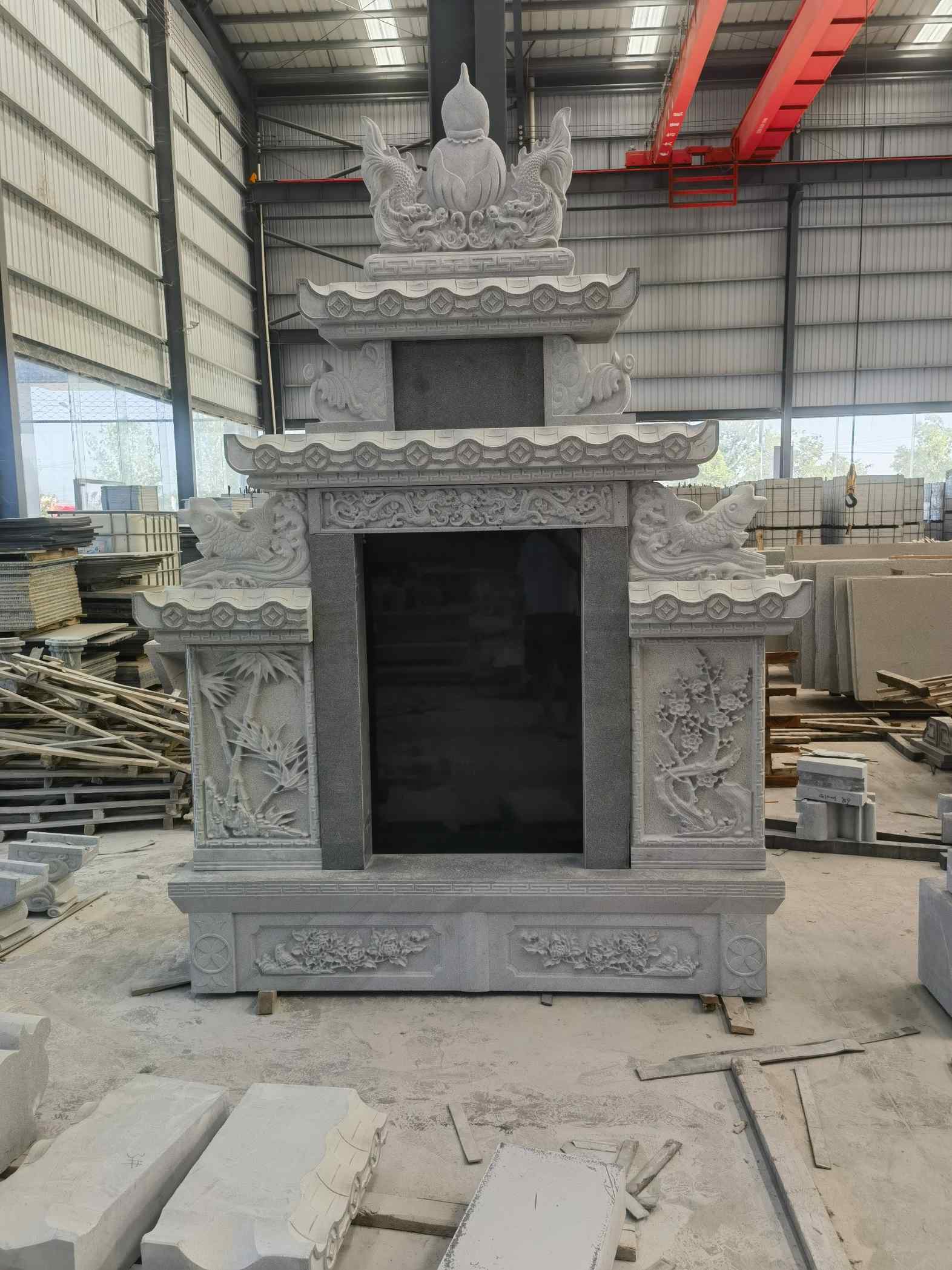 宜春 芝麻灰高档墓碑、土墓，一套也支持定做