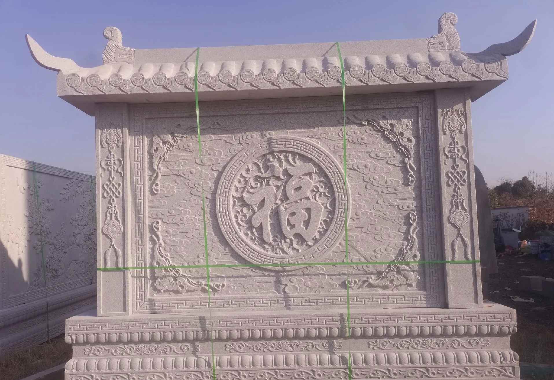 宜春 芝麻白花岗岩屏风，照壁，影壁