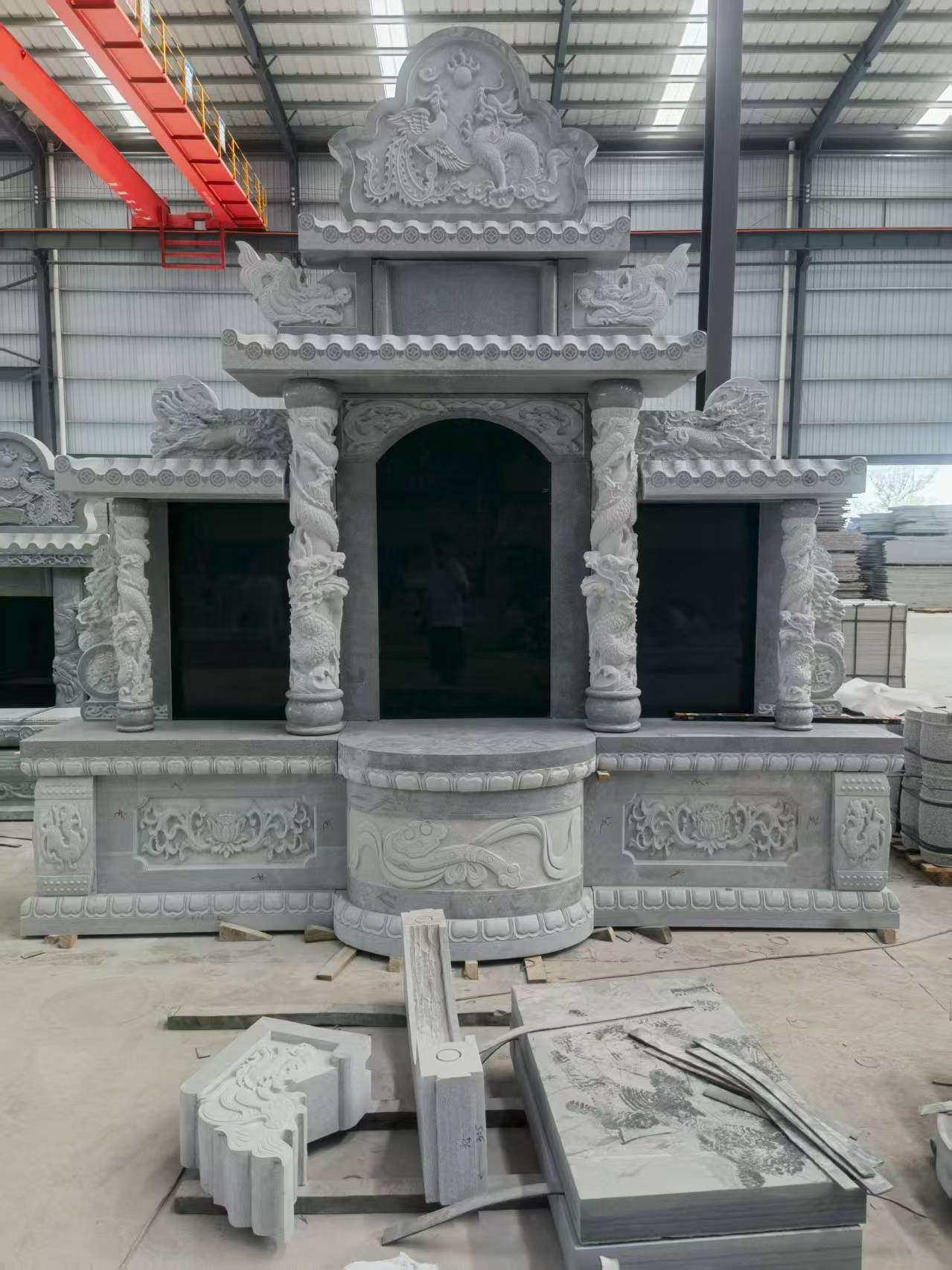 宜春 芝麻灰高档墓碑，土墓，可定制